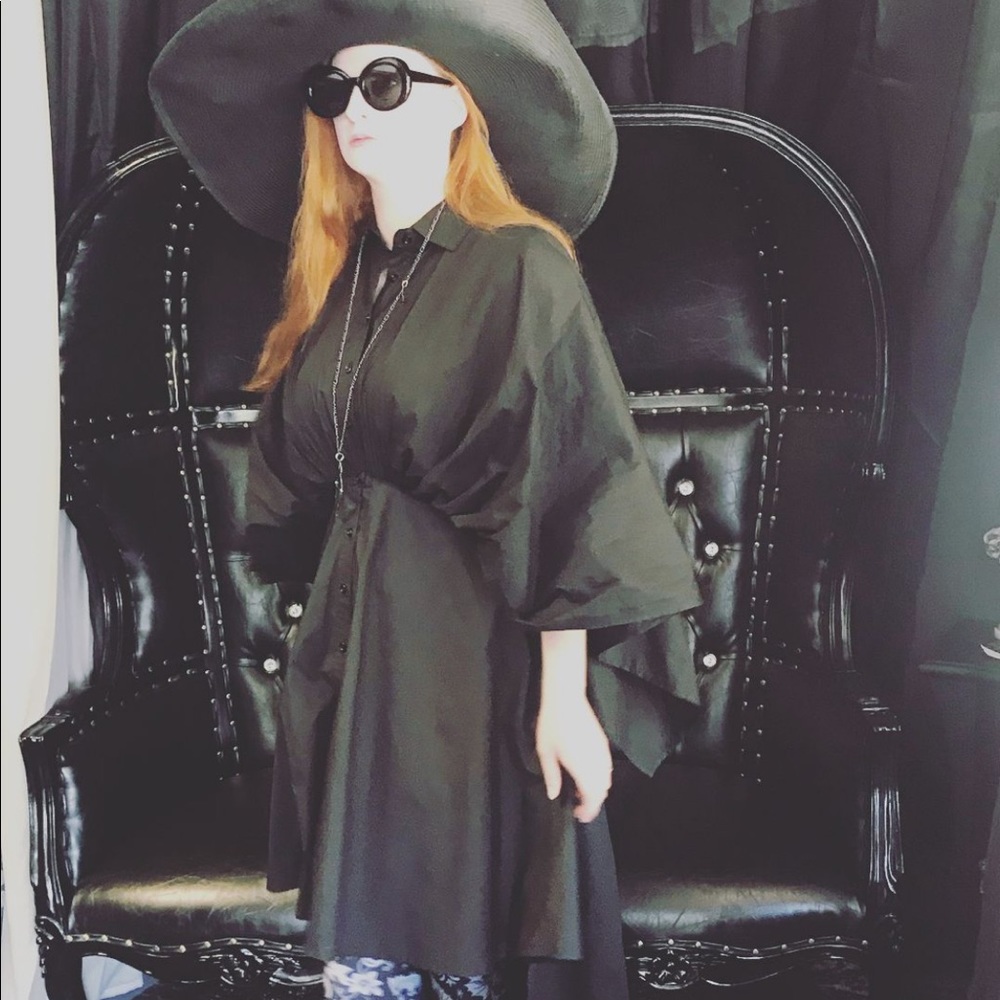 Shirt Dress with Cape, Super Witchy